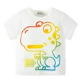 thumbnail image 2 of Vedolay Summer Tops Boys' T-Shirt - Short Sleeve Crewneck Graphic Tee for Boys,White 2-3 Years, 2 of 3