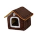 thumbnail image 1 of Casa para perros y gatos, tienda de campaña para mascotas, cueva suave para gatos de interior, cama para gatos, perros, gatos y gatitos marrón, 1 of 8