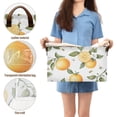thumbnail image 5 of Yayeee Foldable Storage Basket for Shelves with Handles Set of 2 Waterproof Cloth Bins, White Watercolor Oranges, 5 of 7