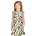 thumbnail image 1 of Balery Paisley Camisón de princesa para niñas, pijama de algodón con mangas abullonadas, suave y bonito.-Medium, 1 of 6
