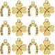 thumbnail image 1 of 1 caja con 60 amuletos de trébol de la suerte, dije de herradura de aleación de metal dorado, dije de herradura de la suerte de cuatro hojas, 1 of 6