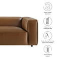 thumbnail image 4 of Sofa, Brown, Faux Leather, Living Room Lounge Cafe Lobby Hospitality Restaurant, Modern Contemporary, HB37651, 4 of 10