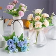 thumbnail image 2 of Injueey Ramo de flores artificiales de peonía de seda, decoración para el hogar, boda, fiesta y jardín Flores artificiales violeta, 2 of 6