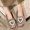 Brown, variant on Amidoa Fuzzy Womans Slippers House Indoor Black Cute Open Toe Non Slip Comfortable Slippers Ladies Shoes 36