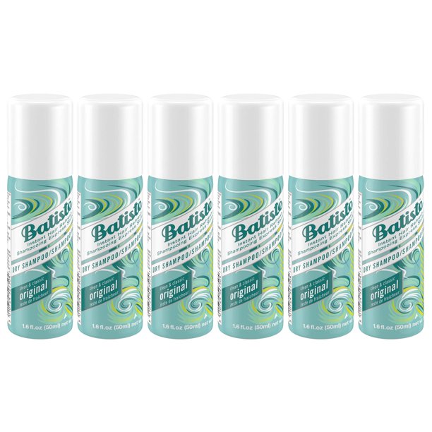 (6 Pack) Batiste Dry Shampoo, Original Fragrance, Mini 1.6 fl. oz.