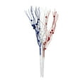 thumbnail image 2 of Diceymbol Patriotic Glitter Berry Stems Artificial 43cm Foam Flower Decor with Gold Accents for Holiday Tablescapes, Porch Displays & Party Decorations, 2 of 6