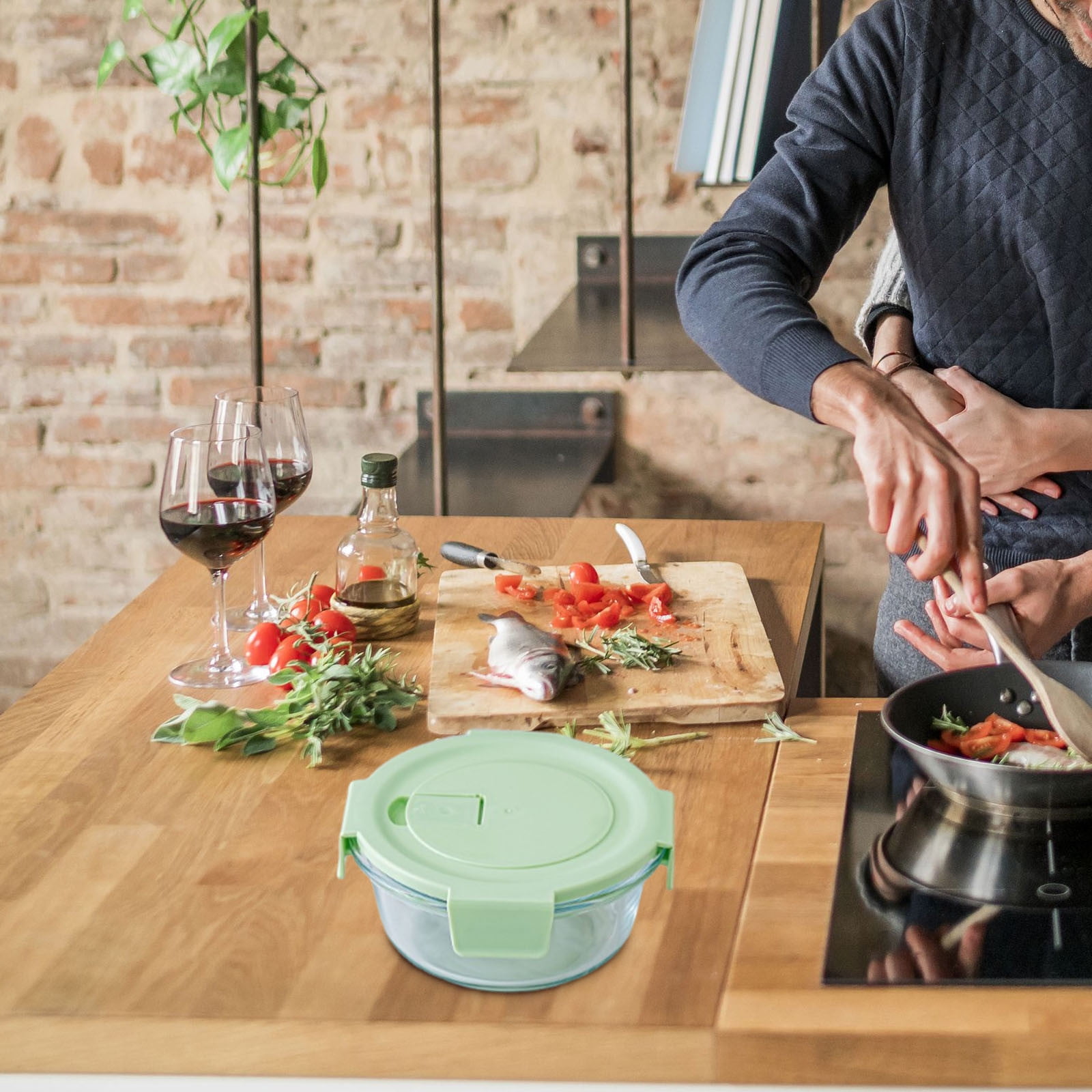 Glass Lunch Box Microwave Safe Container Meal Prep Glass Bento Box Airtight Food Storage Box Reusable Fresh Keeping Container For Kitchen Office Travel Food Storage Use