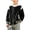 #A01-Black, variant on Kids Varsity Baseball Jacket Girls Boys Hooded Letterman Baseball Jacket Fleece Colorblock Bomber Jackets for Boys Casual Unisex School Uniform with Pocket