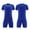 Blue, variant on Football Workout Clothes Kids Short Sleeve Tops Matching Shorts Breathable Two Piece Set,Ideal for Team Matches and Practice Sessions on the Field