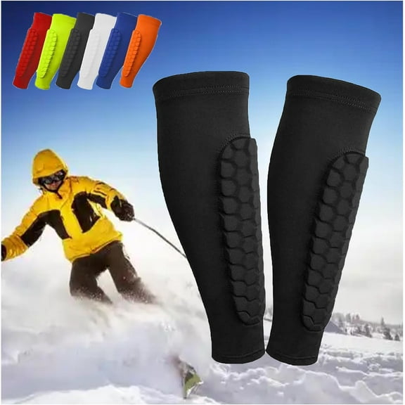 Ski Guards, 2025 New Shin Guards with Honeycomb Pads, Long Breathable Elastic Shin Pads