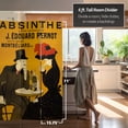 thumbnail image 5 of Oriental Furniture 6 ft. Tall Absinthe Canvas Room Divider - 3 Panel, 5 of 7