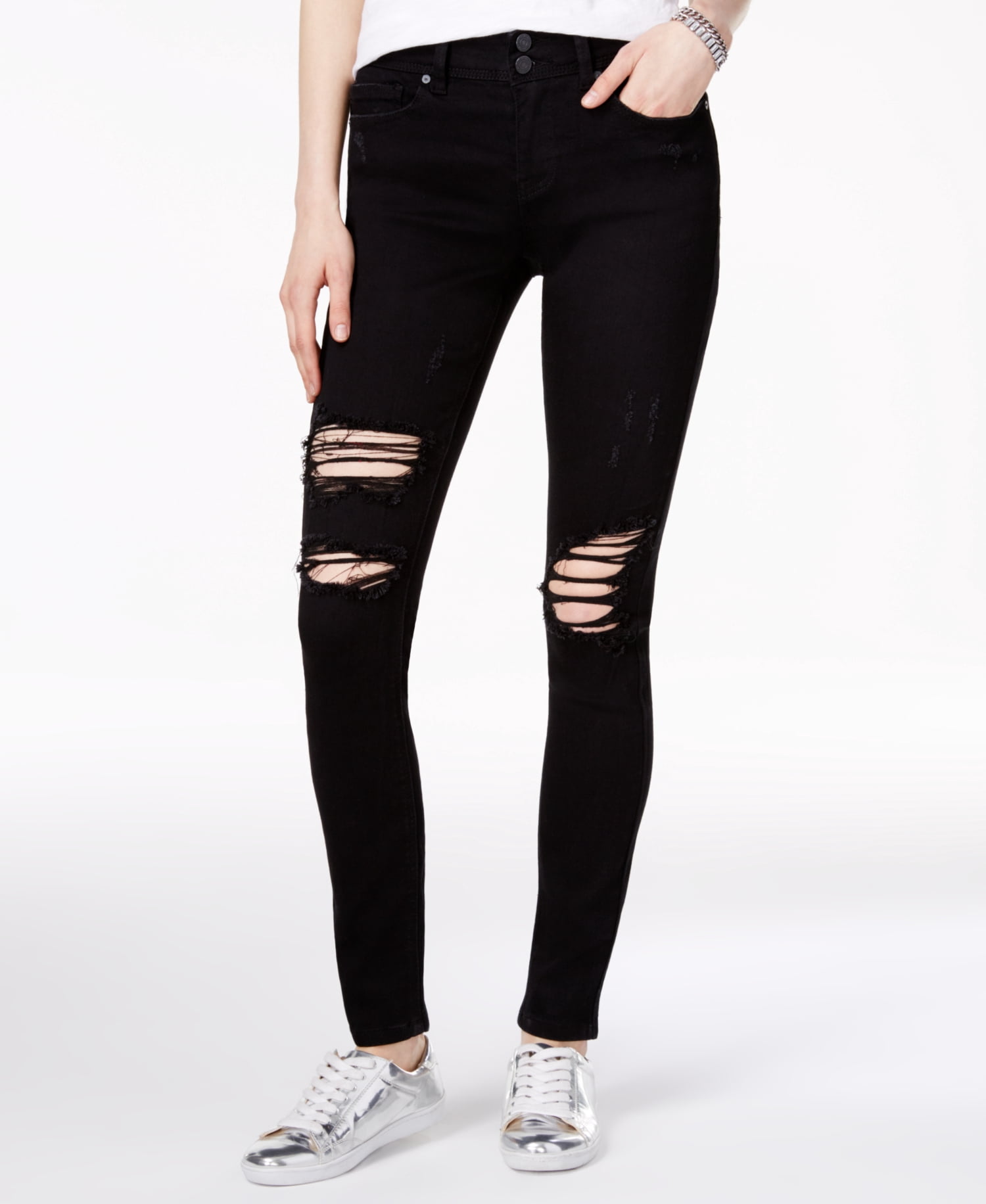 Indigo Rein Juniors Ripped Skinny Jeans 