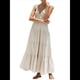 thumbnail image 3 of Vestido de Verano para Mujer, Informal, Sin Mangas, con Escote en V y Fruncido, para Playa. Albaricoque L, 3 of 10