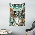 thumbnail image 2 of Ambesonne Anime Tapestry Wall Hanging, Abstract Surreal Adventure, 40"x60", Orange Teal and Sepia, 2 of 3