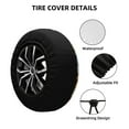 thumbnail image 2 of Pofeuu A Bee Print Spare Tire Wheel Cover for Car Truck SUV Camper Universal Fit Spare Tire Cover RV Spare Tire Covers-17 inch, 2 of 6