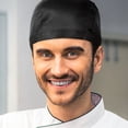 thumbnail image 3 of 4 Pcs Chef Hat Caps for Men Cook Uniform Restaurant Cooking Kitchen Turban Man, 3 of 6
