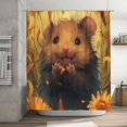 thumbnail image 5 of Fuzoiu Cute Sunflower Guinea Pig Print Waterproof Shower Curtain 72x72in with Heavy Duty Metal Grommets,Machine Washable Spring Modern Shower Curtains, 5 of 5