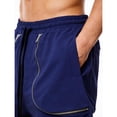 thumbnail image 5 of Besolor Men's Summer Cargo Shorts Drawstring Elastic Waist Wide Leg Casual Loose Workout Athletic Short Pants with Pocket(X-Large,Navy), 5 of 6