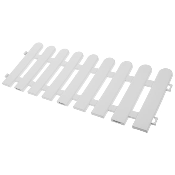 ADDHAT White Detachable Plastic Christmas Tree Fence Set for Holiday Yard Decoration, Indoor Outdoor Festive Decor 19.65x7.86x0.39in