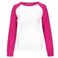 thumbnail image 5 of Vetsdori Women's Long Sleeve Sweatshirts Raglan Sports Pullover Crew Neck Tops,Casual Winter Loose Sweatshirts for Women Mujer,Hot Pink,Size:XXL, 5 of 5