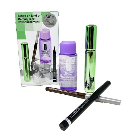 Clinique Swipe On (and Off) - Makeup remover, Liquid Liner, Quickliner and Volume Mascara