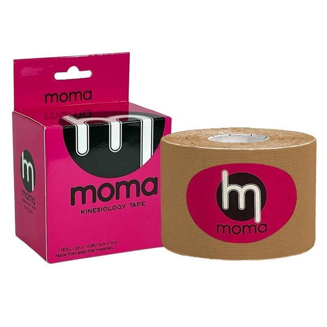 1 Rollo Cinta Kinesiológica Precortada Vendaje Beige Moma 25 Tiras de 20 cm