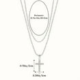 thumbnail image 2 of Elegant 925 Sterling Silvery Cross Pendant Necklace - Hypoallergenic, Perfect For Women's Birthdays, Weddings, Anniversaries & Holiday Gifts, 2 of 5