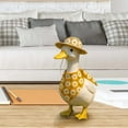thumbnail image 3 of Camnix Goose Outfit Summer Lawn Porch Goose Clothes for 23" Large Statue Outdoor Patio Yard Lawn Art Decoration Straw Hat and Daisy Bandana Cement Plastic Geese Duck Decorations, 3 of 5