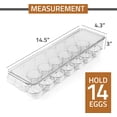 thumbnail image 5 of CAILDANL Home Egg Container With Lid and Handle for Refrigerator - Pack of 2 - Clear Stackable Egg Holder for Kitchen Storage and organization, 5 of 7