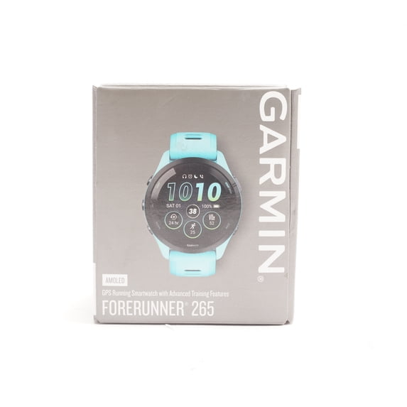 Pre-Owned Garmin Forerunner 265 GPS Smartwatch, Aqua/Black