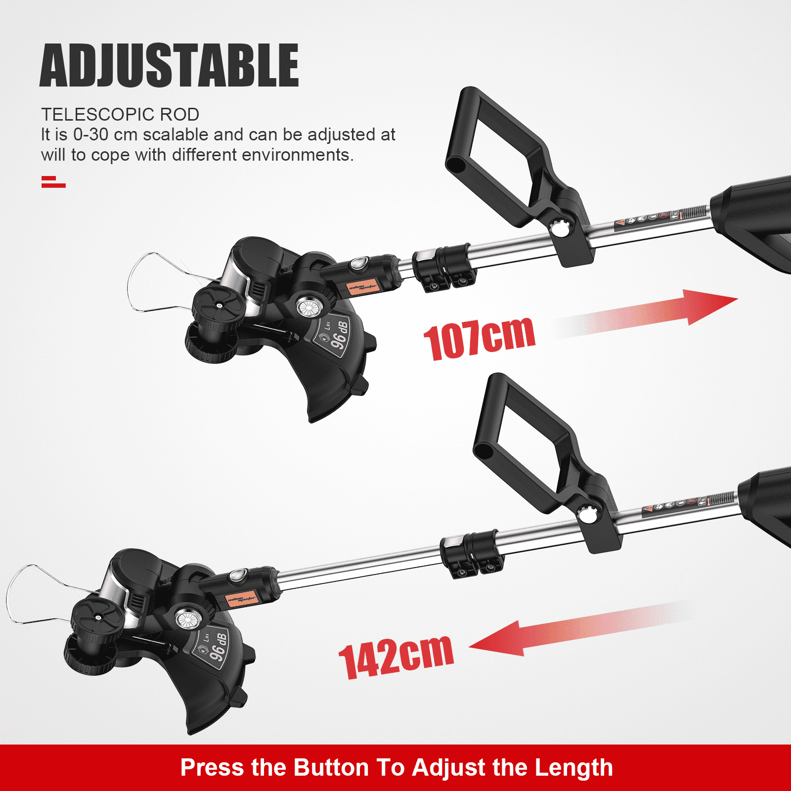 SALEM MASTER 3-in-1 20V Cordless String Trimmer with 2.0 Ah Battery and Fast Charger