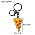 thumbnail image 3 of Juego de llaveros para pizza, rebanada y caja, con revestimiento esmaltado de aleación de zinc, 3 of 3