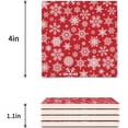 thumbnail image 3 of RYLABLUE Merry Christmas Snowflakes Set of 6 Coaster for Drinks, Absorbent Ceramic Stone Coasters Cup Mat with Cork Base for Home Kitchen Room Coffee Table Bar Decor, 3 of 4