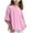 Pink, variant on MIXUE Toddler Girls Tops & T-Shirts Summer Solid Color Round Neck 3/4 Sleeve Elegant Loose Pullover Tee Shirts Outwear,Black,3-4 Years