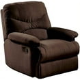 thumbnail image 2 of Bowery Hill Modern Microfiber/Wood Recliner in Chocolate/Brown, 2 of 2