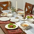 thumbnail image 3 of Tabletops Gallery Selena 12 Piece Embossed Stoneware Dinnerware Set, Cream White (Service for 4), 3 of 9