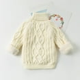 thumbnail image 2 of ZyeKqe Baby Clothes Infant Newborn Boys Girls Sweaters High Neck Long Sleeve Cable Knit Top Warm Loose Pullover Tops Winter Outfits, 2 of 7