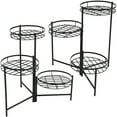 thumbnail image 3 of Sunnydaze 22.75" H 3-Tier Black Iron Outdoor Plant Stand (2 Count), 3 of 10