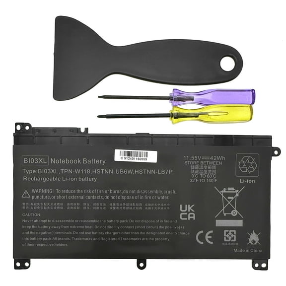 42Wh Battery For HP Pavilion X360 M3-U001DX M3-U003DX M3-U101DX M3-U103DX M3-U105DX / Stream 14-ax010wm 14-ax020wm 14-ax030wm 14-ax040wm HSTNN-UB6W ON03XL BI03XL