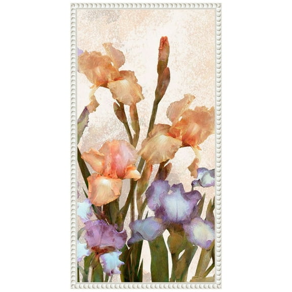 Amanti Art Irises Panel IV Framed Canvas Wall Art Print
