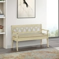 thumbnail image 2 of OSP Home Furnishings Coventry Storage Bench in Antique White Frame and Beige Seat Cushion K/D, 2 of 11