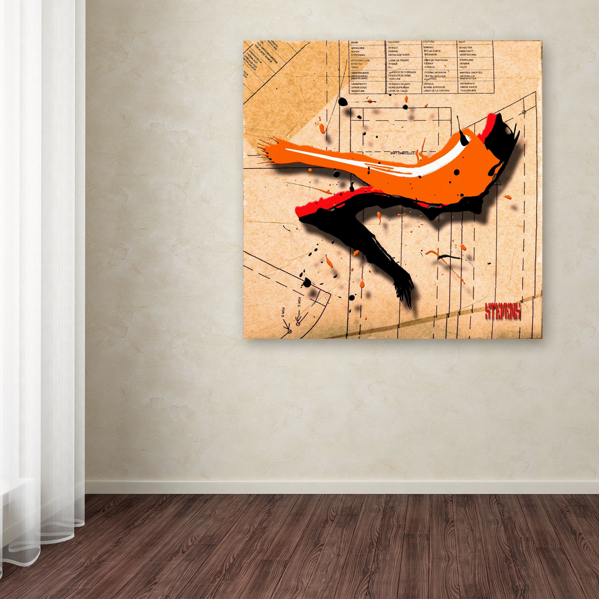 Trademark Fine Art "Suede Heel Orange" Canvas Art by Roderick Stevens