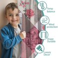thumbnail image 3 of Blackout Kids Curtains,Pioneer Flower Floral Print Pattern Childrens Insulated Curtains Set Of 2,Bedroom Essentials,Toddler Room Decor 52"x84", 3 of 5