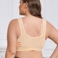 thumbnail image 7 of Women Plus Size Front Closure Bra U-Back Wireless Breathable Wide Strap Everyday Bra, 7 of 7