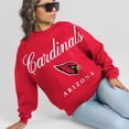 thumbnail image 4 of Women's Gameday Couture Cardinal Arizona Cardinals Legacy Club Premium Fleece Drop Shoulder Oversized Sweatshirt, 4 of 5