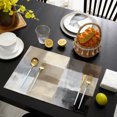 thumbnail image 4 of Brown Grey Ombre Placemats Set of 2, Geometric Abstract Art Modern Washable Wipeable Table Mats for Dining Tables, Indoor Outdoor Kitchen Place Mats for Holiday Party Table Decor, 4 of 9
