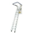thumbnail image 1 of Échelle de Plafond Rabattable Rétractable pour Grenier, Escaliers de Loft, Acier au Carbone, Blanc, 1 of 16