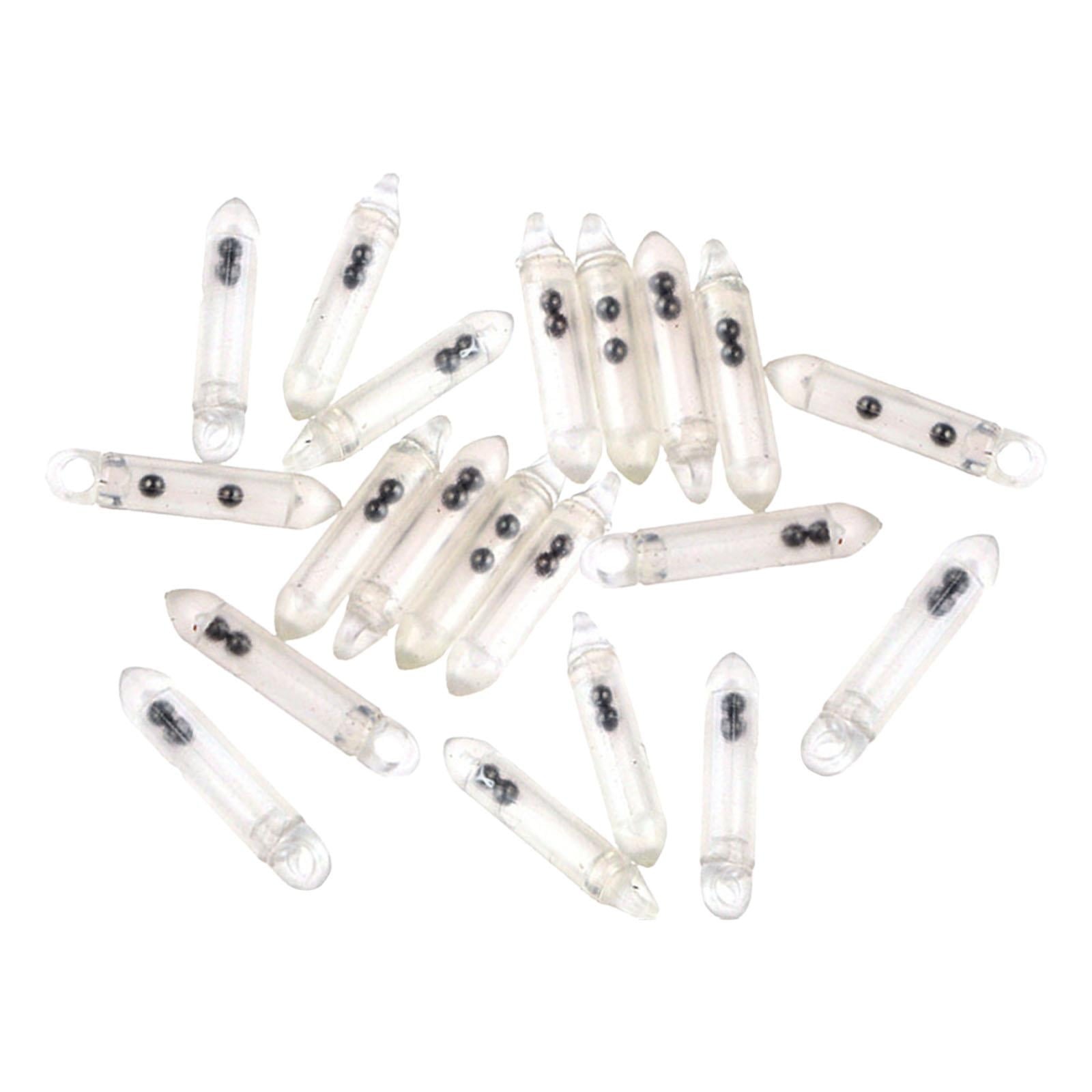 Nishiyuenyi 20 Pieces Fishing Rattles Fishing Rattle Bells Soft Tube Metal Ball Rattles with Clear