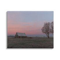 Stupell Industries Lone Grassland Cabin Rural Trees Sunset Sky Photograph Gallery Wrapped Canvas Print Wall Art, Design by Nancy Crowell