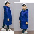 thumbnail image 4 of XBASW Kids Baby Long down Coat Hooded Puffer Jacket Toddler Fall Winter Unisex Solid Color Warm Outerwear 3-11T, 4 of 8